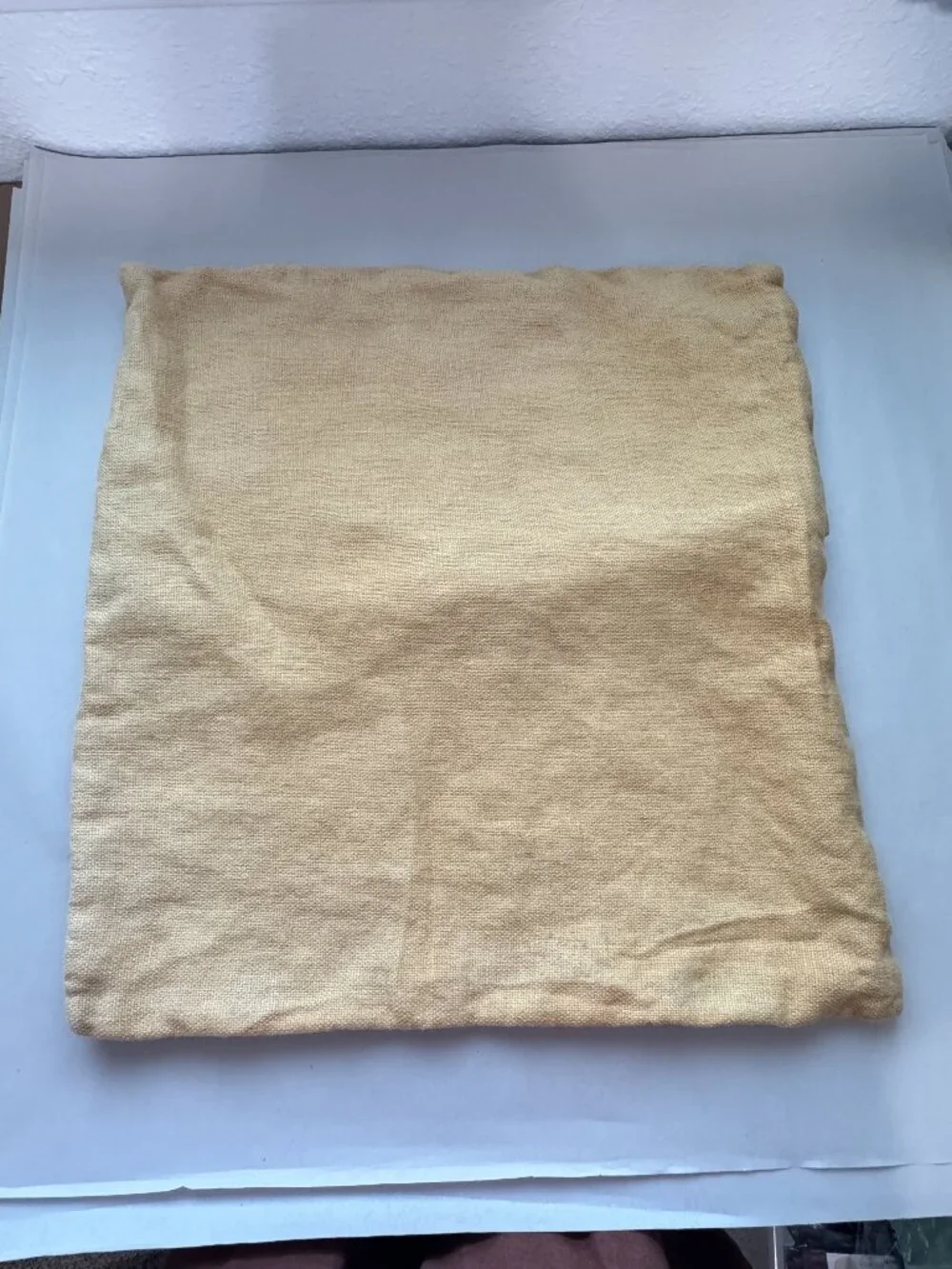 Pottery Barn Pillow Cover O/S Yellow Large Button